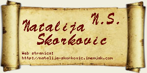 Natalija Skorković vizit kartica